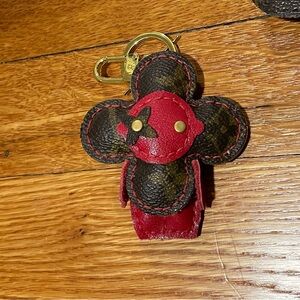 Upcycled real leather Vivienne bag charm